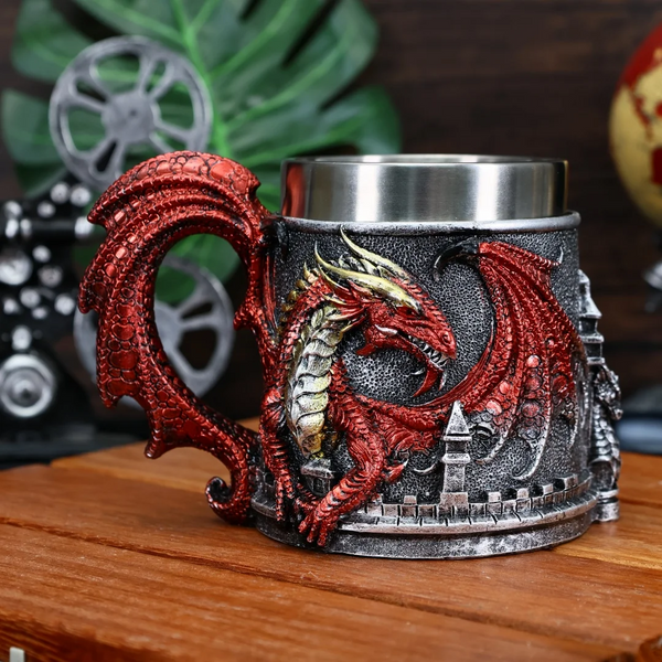 Dragon Tasarım Paslanmaz Çay Kahve Kupa Bardak