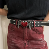 Gothic Heart Punk Tokalı Kemer