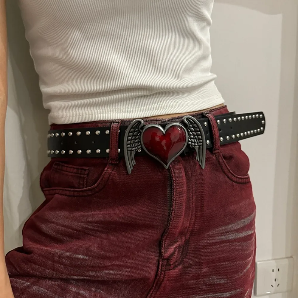 Gothic Heart Punk Tokalı Kemer