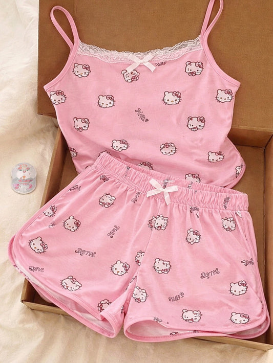 Pink Kiss Hello Kitty Alt Üst Takım