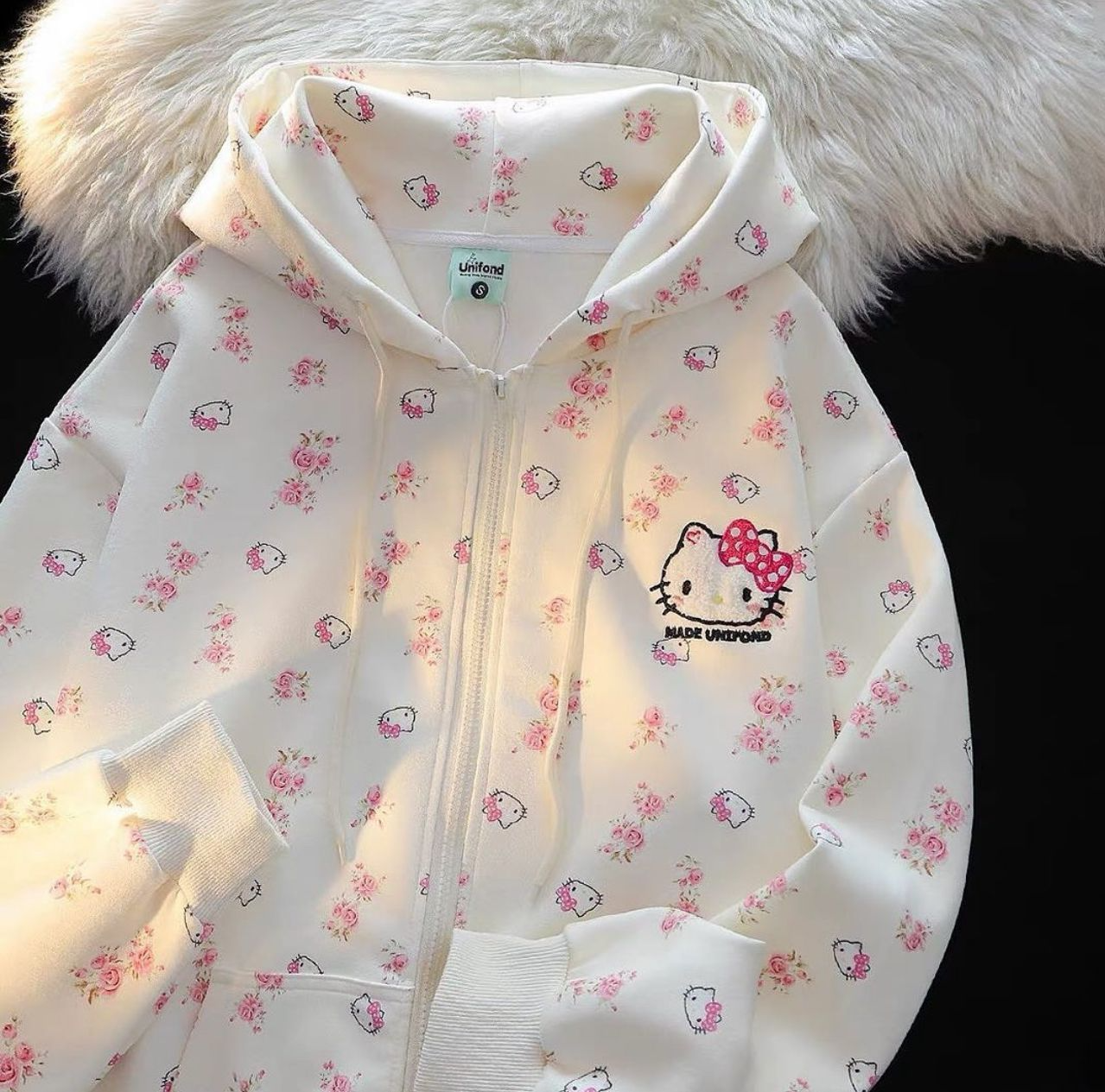 Sanrio Anime Kawaii Hello Kitty Detail Hırka