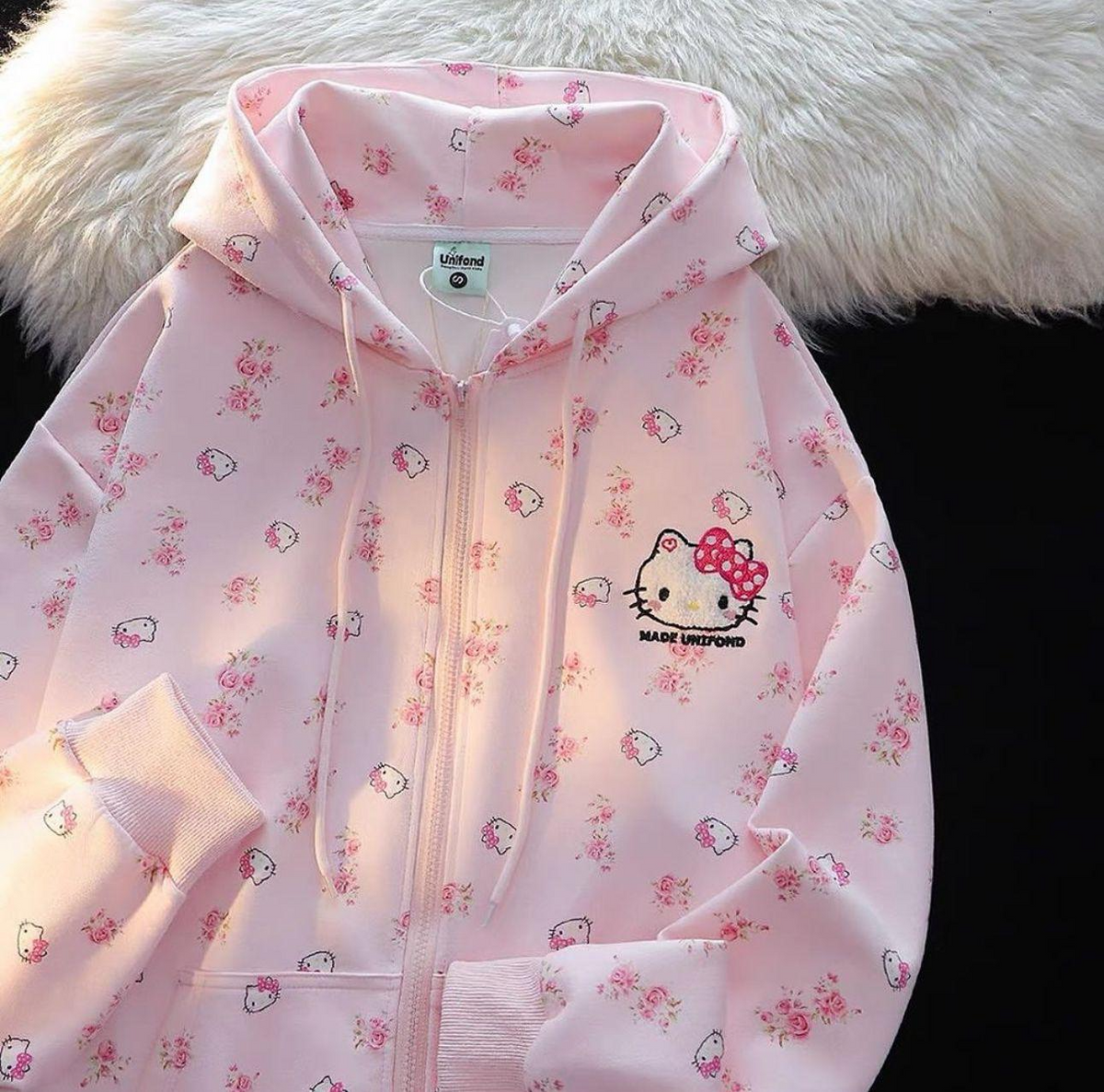 Sanrio Anime Kawaii Hello Kitty Detail Hırka