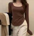Y2K Cahron Basic Bodysuit Touz Moda