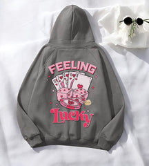 Pink Cart Antrasit Baskılı Kapşonlu Sweatshirt