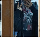 Gothic Spider Web Uzun Kollu Body