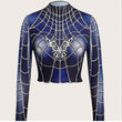 Gothic Spider Web Uzun Kollu Body