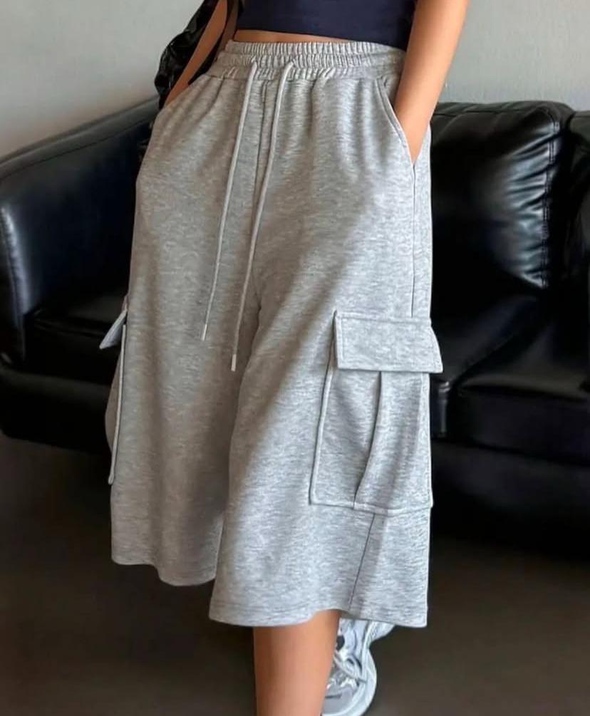 Bermuda Kargo Cepli Oversize Şort