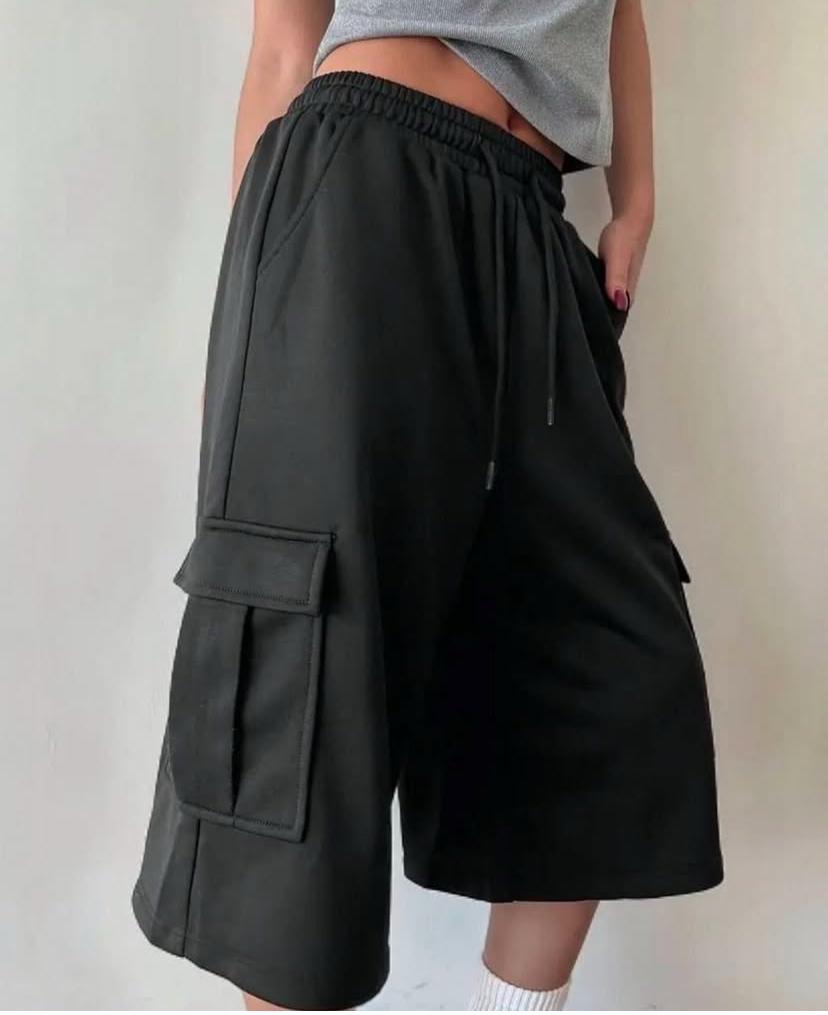 Bermuda Kargo Cepli Oversize Şort