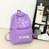 Star Baskılı Renkli Unisex Okul Sırt Çantası