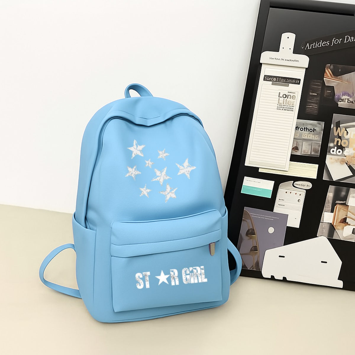 Star Baskılı Renkli Unisex Okul Sırt Çantası