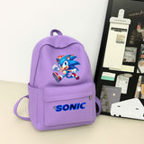 Sonic Baskılı Renkli Unisex Okul Sırt Çantası