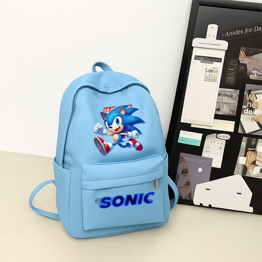 Sonic Baskılı Renkli Unisex Okul Sırt Çantası