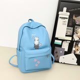 Cat Baskılı Renkli Unisex Okul Sırt Çantası