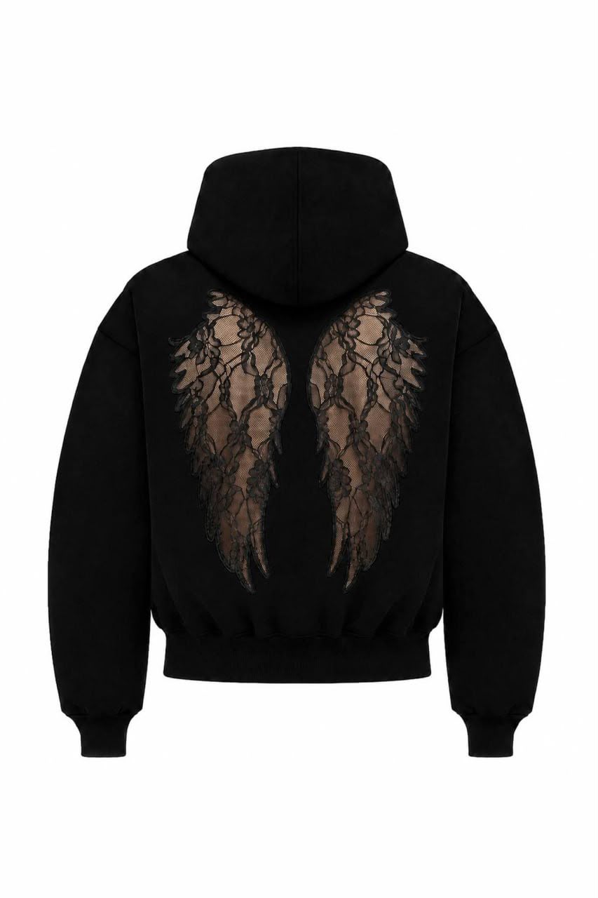 Wing Sırt Dantel Kanat Detaylı Sweatshirt