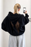 Wing Sırt Dantel Kanat Detaylı Sweatshirt