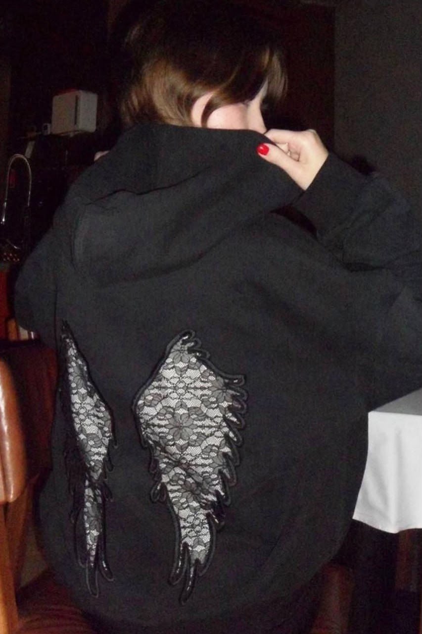 Wing Sırt Dantel Kanat Detaylı Sweatshirt