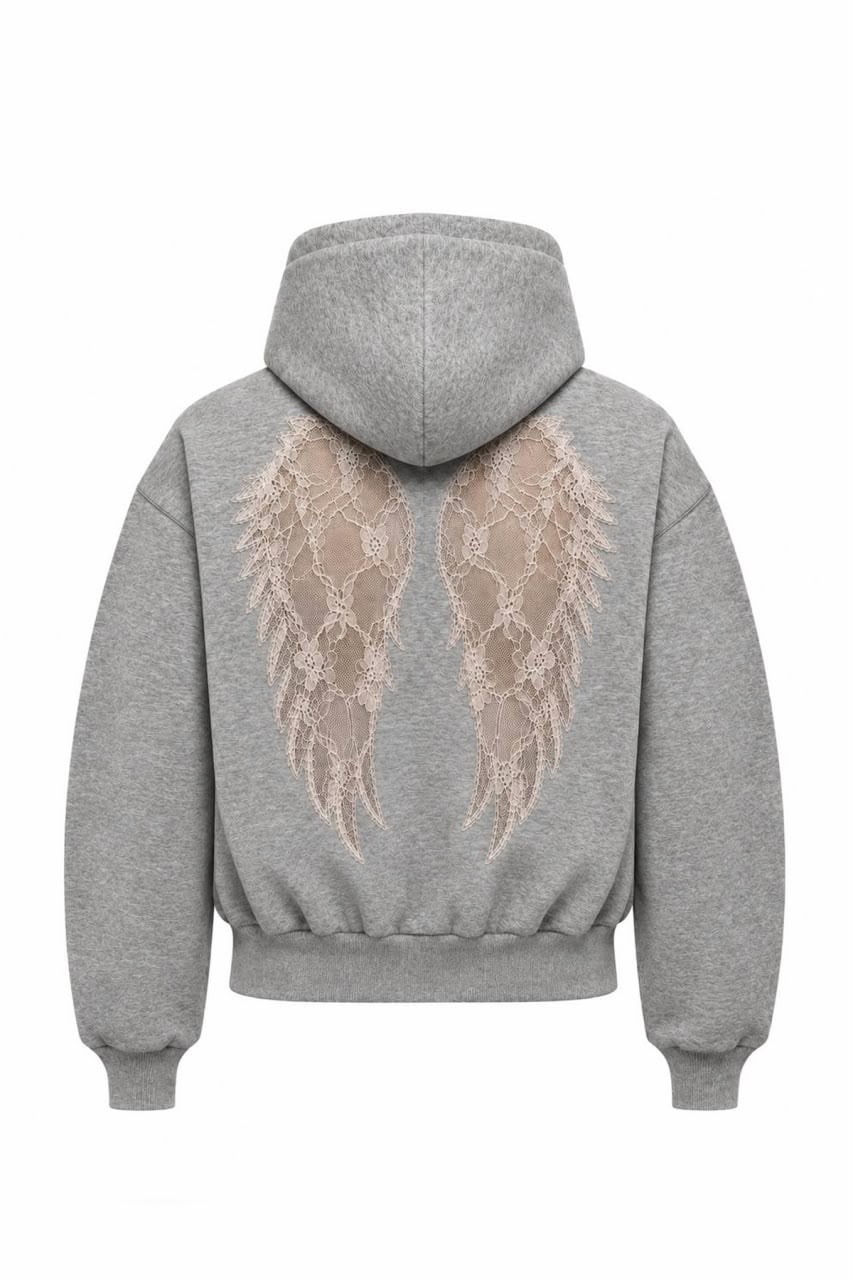 Wing Sırt Dantel Kanat Detaylı Sweatshirt