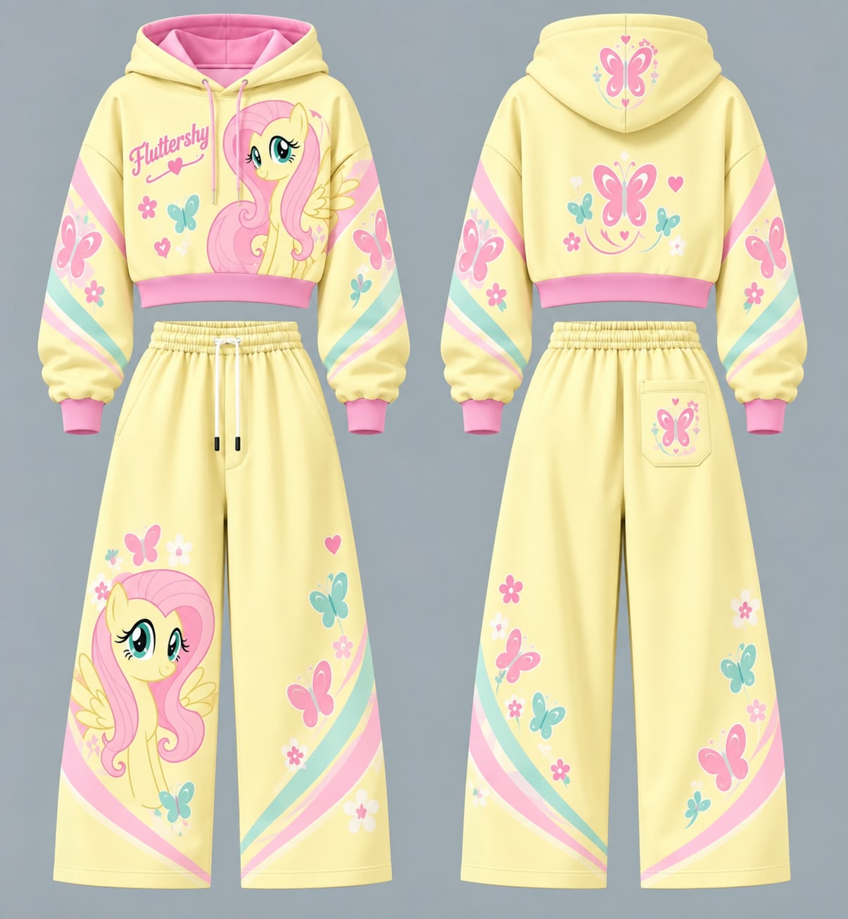 My Little Pony Fluttershy Desenli My Little Pony 2'li Takım