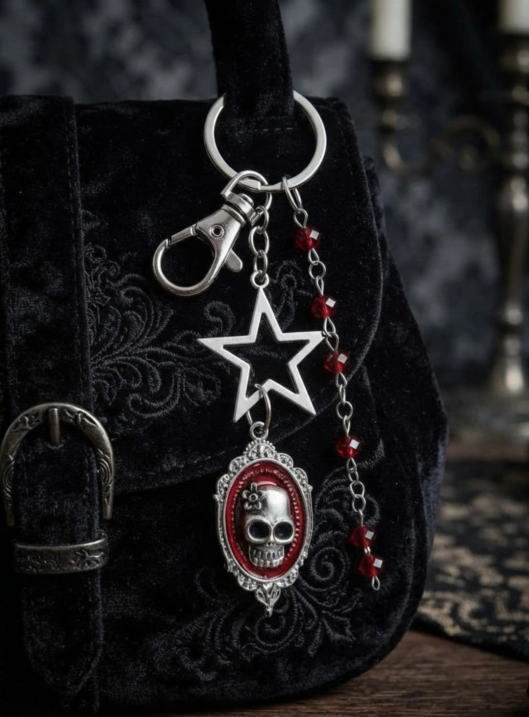 Gothic Grunge Temalı Charm Anahtarlık
