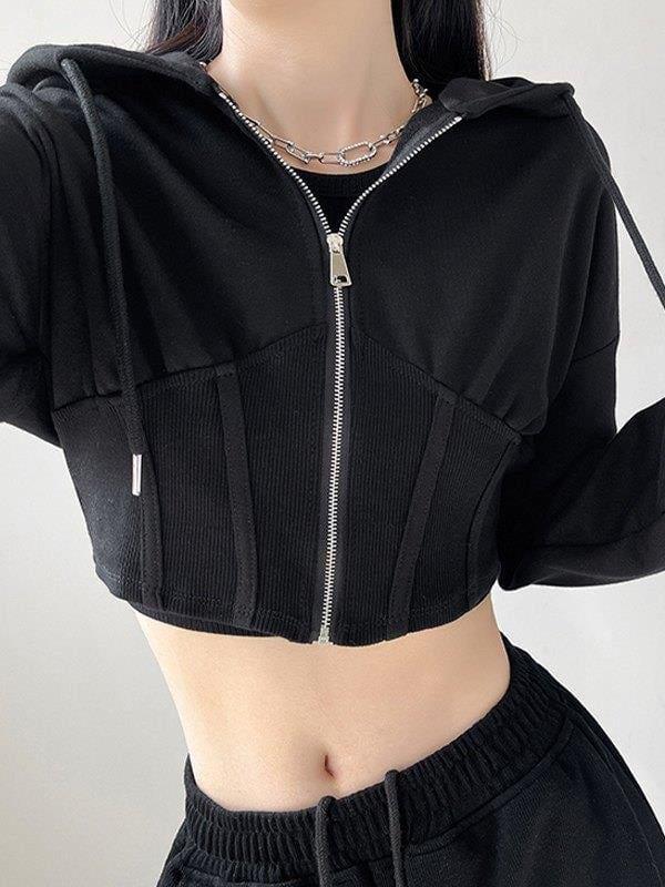 Hype Streetwear Crop Fermuarlı Hırka