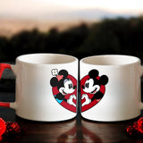 Mickey Çift Beyaz Kupa Bardak