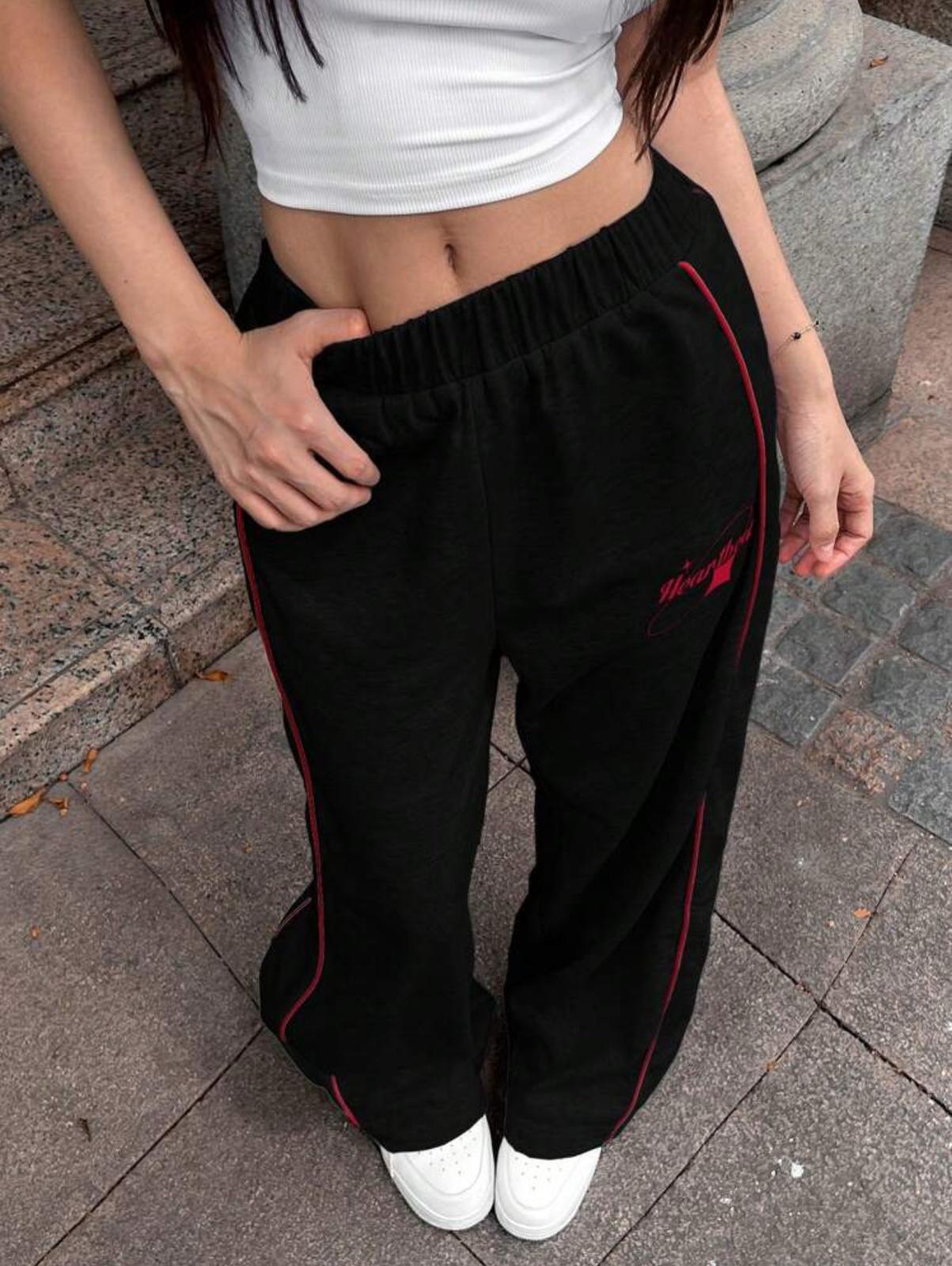 HeartBeat Oversize Beli Lastikli Baggy Eşofman Altı