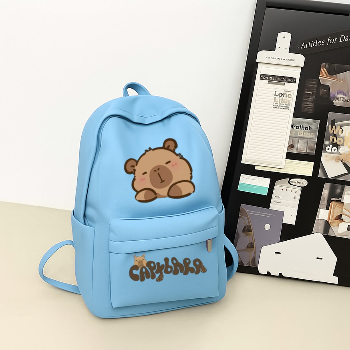 CapiBara Baskılı Renkli Unisex Okul Sırt Çantası