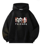 Halloween Detail Baskılı Kapşonlu Sweatshirt