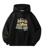 Halloween Detail Baskılı Kapşonlu Sweatshirt