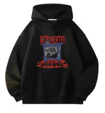 Halloween Detail Baskılı Kapşonlu Sweatshirt