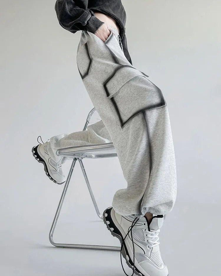 Large Pocket Oversize Beli İpli Baggy Eşofman Altı