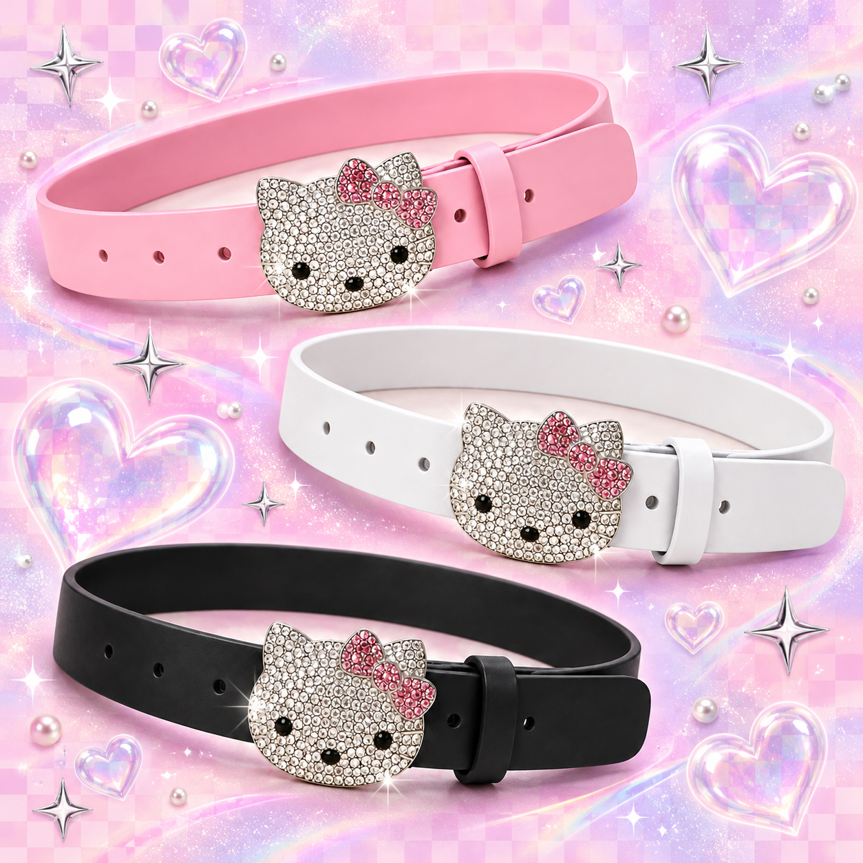 Hello Kitty Tasarımlı Y2K Kemer