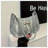 Y2K Ribbon Detail Küçük Omuz Çantası