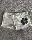Lacivert Sakura Flower Mini Şort