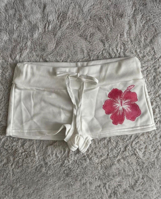 Pembe Sakura Flower Mini Şort
