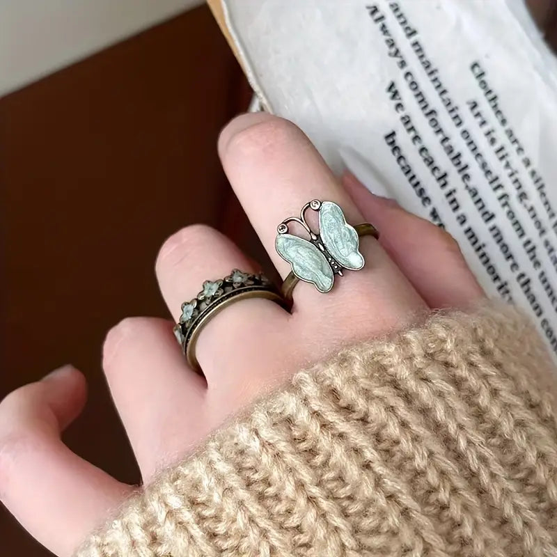 2'li Butterfly Yüzük Seti