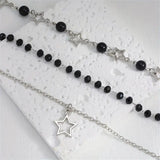 3'lü Punk Star Kolye Seti