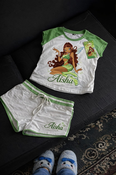 Winx Aisha Yeşil Şort T-shirt Takım