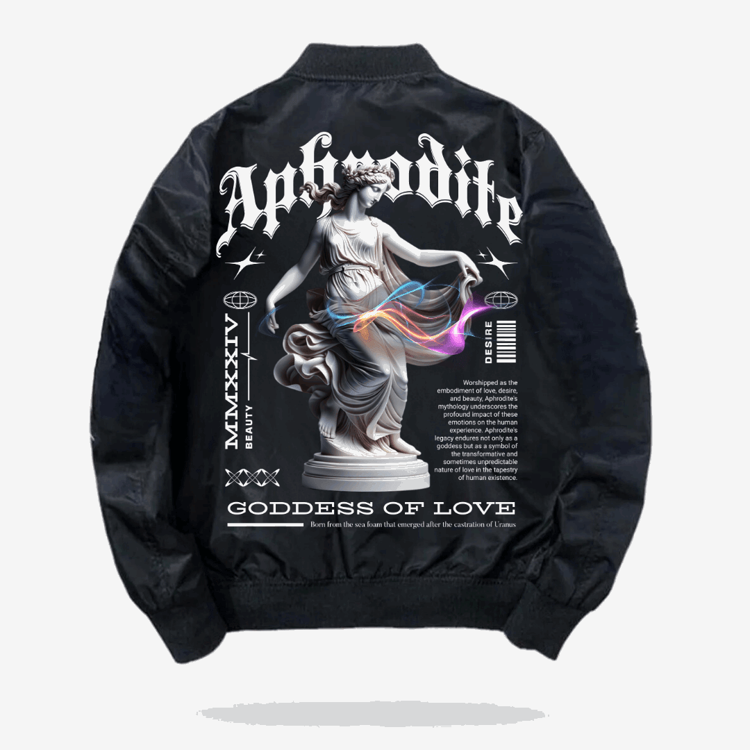 Aphrodite Baskılı Unisex Bomber Ceket