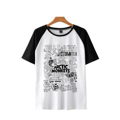 Arctic Monkeys Poster Baskılı Reglan Kol Beyaz Unisex Oversize T-shirt