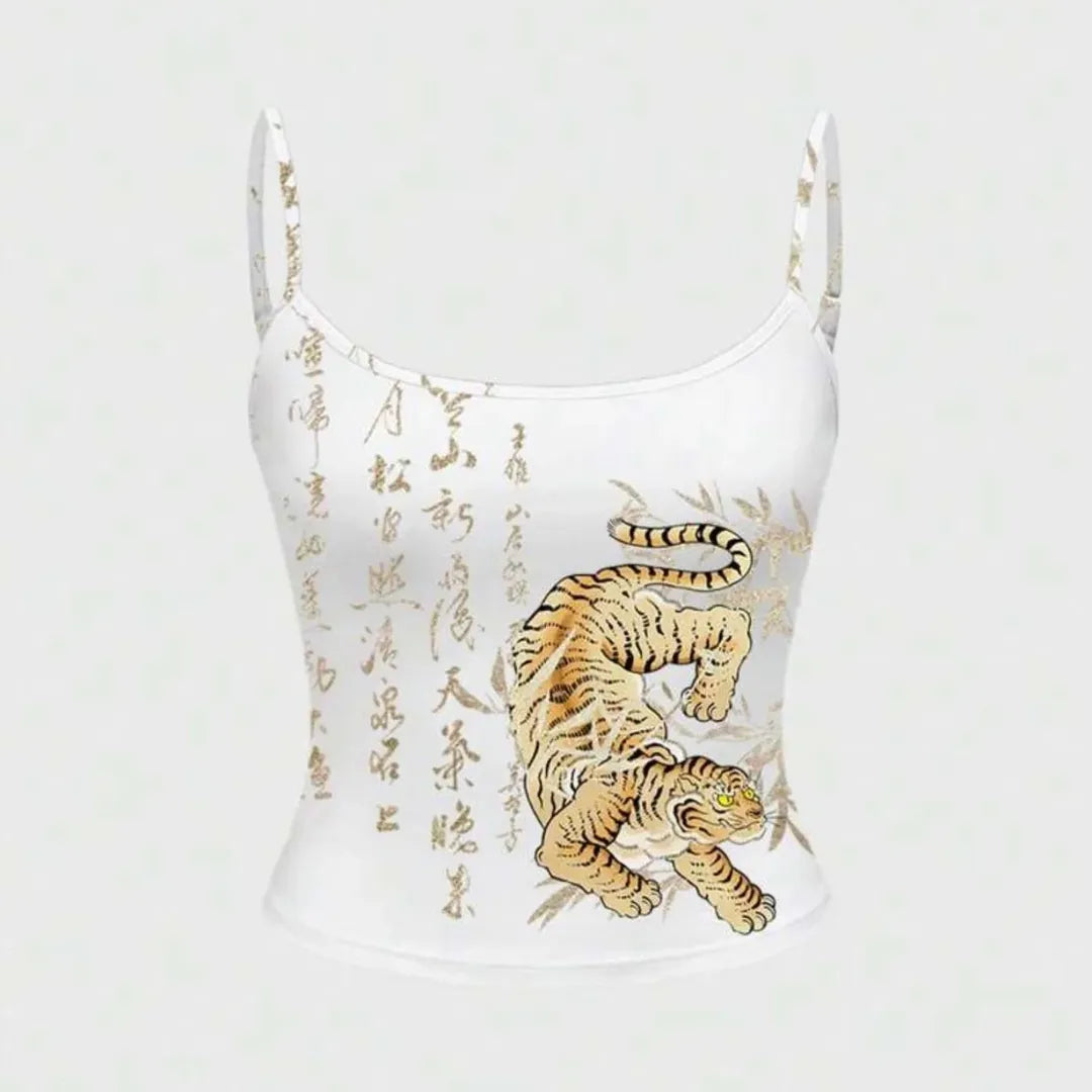 China Design Retro Askılı Croptop