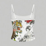 China Design Retro Askılı Croptop