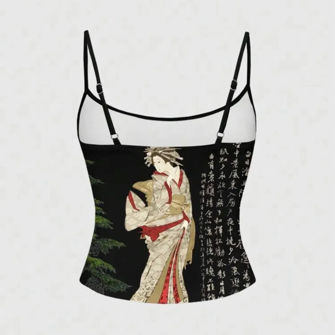 China Design Retro Askılı Croptop