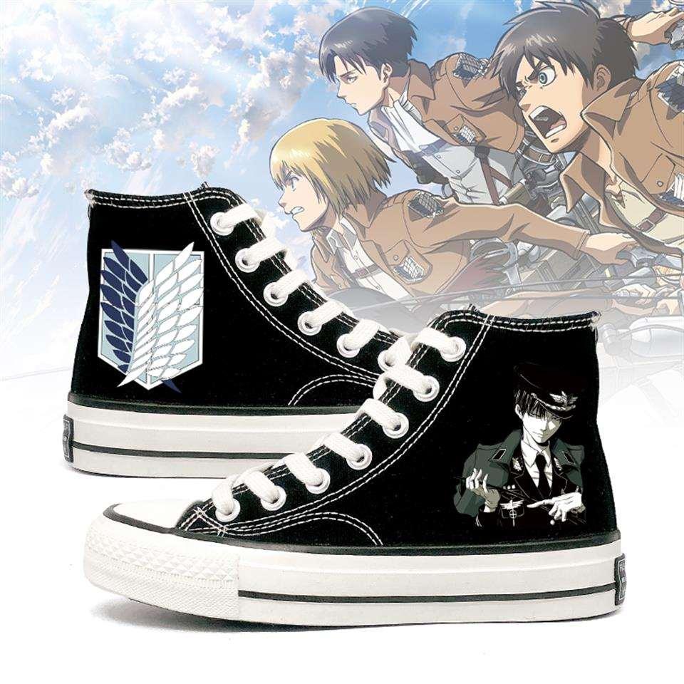 Attack On Titan Anime Boy Unisex Kanvas Ayakkabı