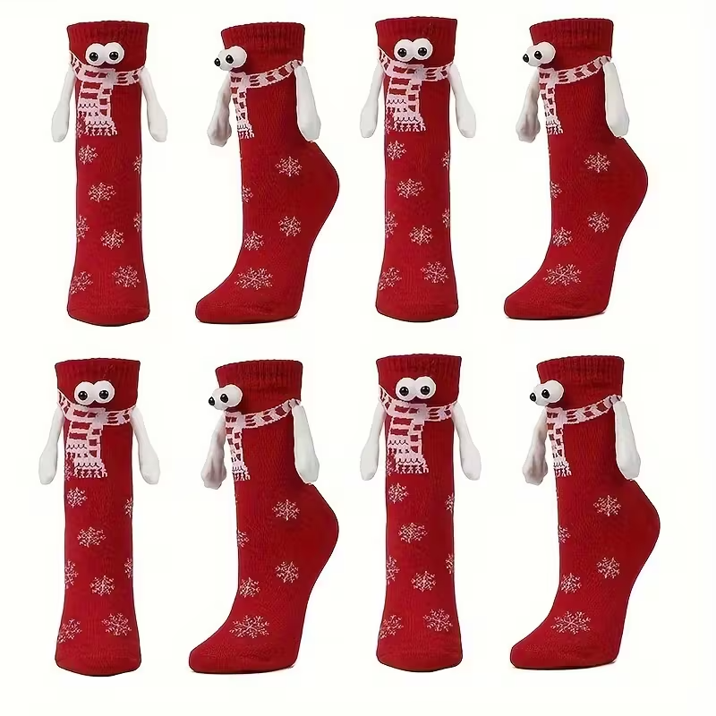 Christmas Temalı El Ele Çoraplar