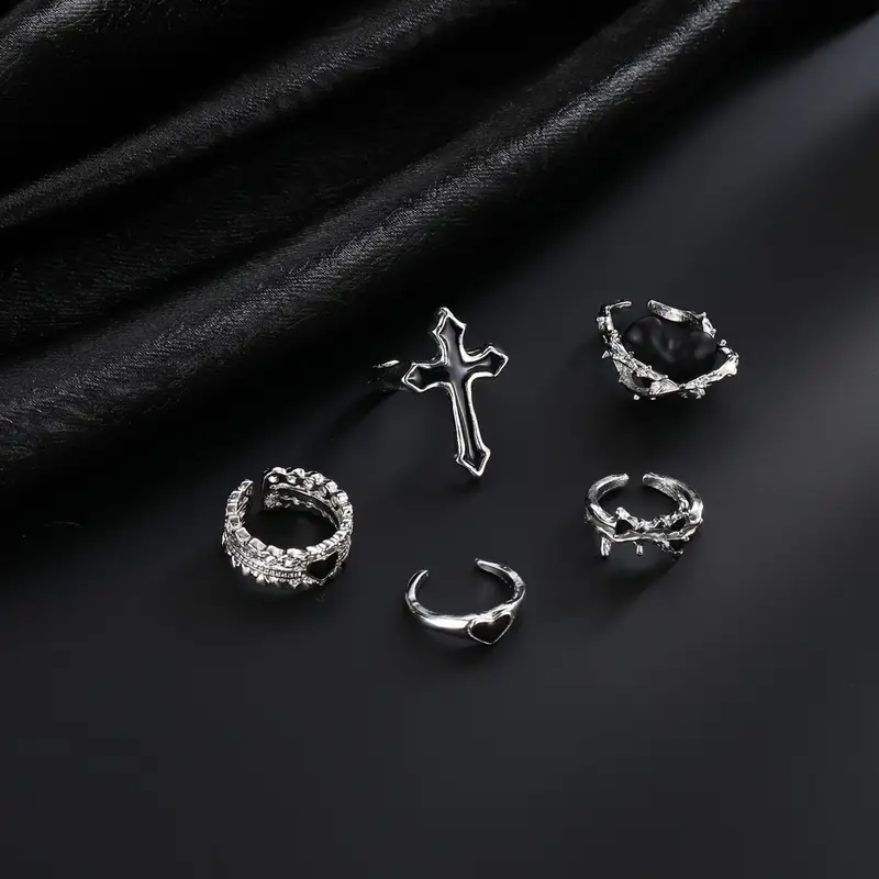 5'li Gothic Yüzük Seti