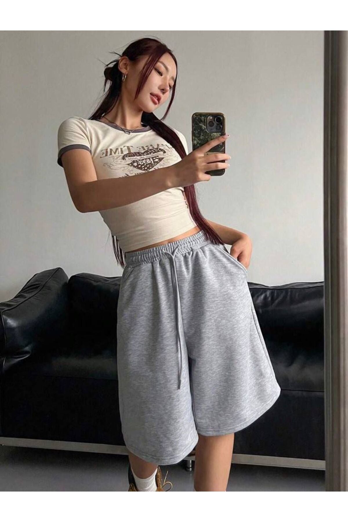 Basic Unisex Baggy Oversize Bermuda Şort