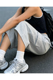 Basic Unisex Baggy Oversize Kargo Cep Bermuda Şort