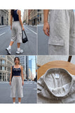 Basic Unisex Baggy Oversize Kargo Cep Bermuda Şort