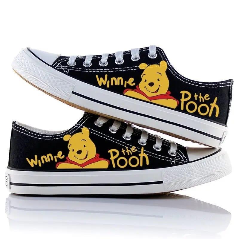 Winnie The Pooh Baskılı Unisex Kanvas Ayakkabı